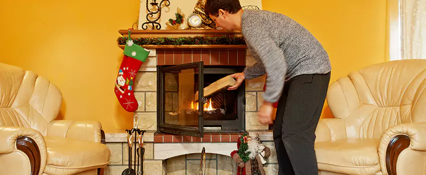 Rusted Metal Fireplace Restoration in Moore, Oklahoma